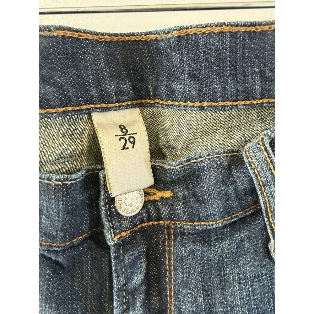 Lucky Brand Medium Wash Blue Denim Jean Bermuda Shorts Long inseam Size 8/29